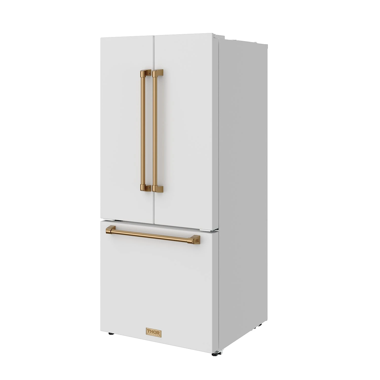 30 Inch French Door Counter Depth Refrigerator With Ice Maker White/bronze Gordon Ramsay Series RF3017FFDWBRZ