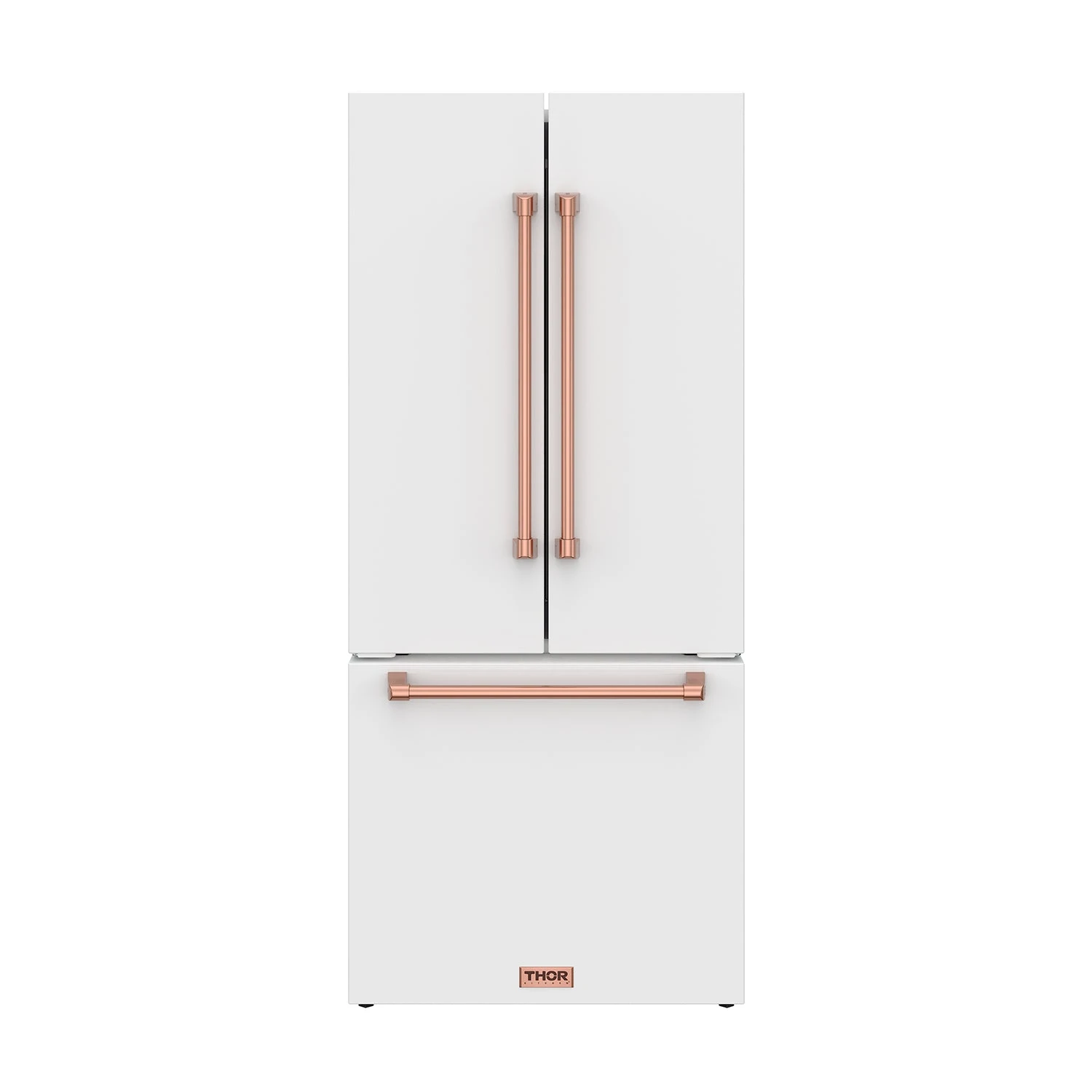 30 Inch French Door Counter Depth Refrigerator With Ice Maker White/rose Gold Gordon Ramsay Series RF3017FFDWRSG