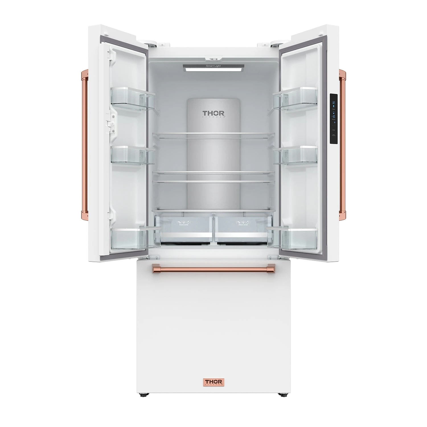 30 Inch French Door Counter Depth Refrigerator With Ice Maker White/rose Gold Gordon Ramsay Series RF3017FFDWRSG