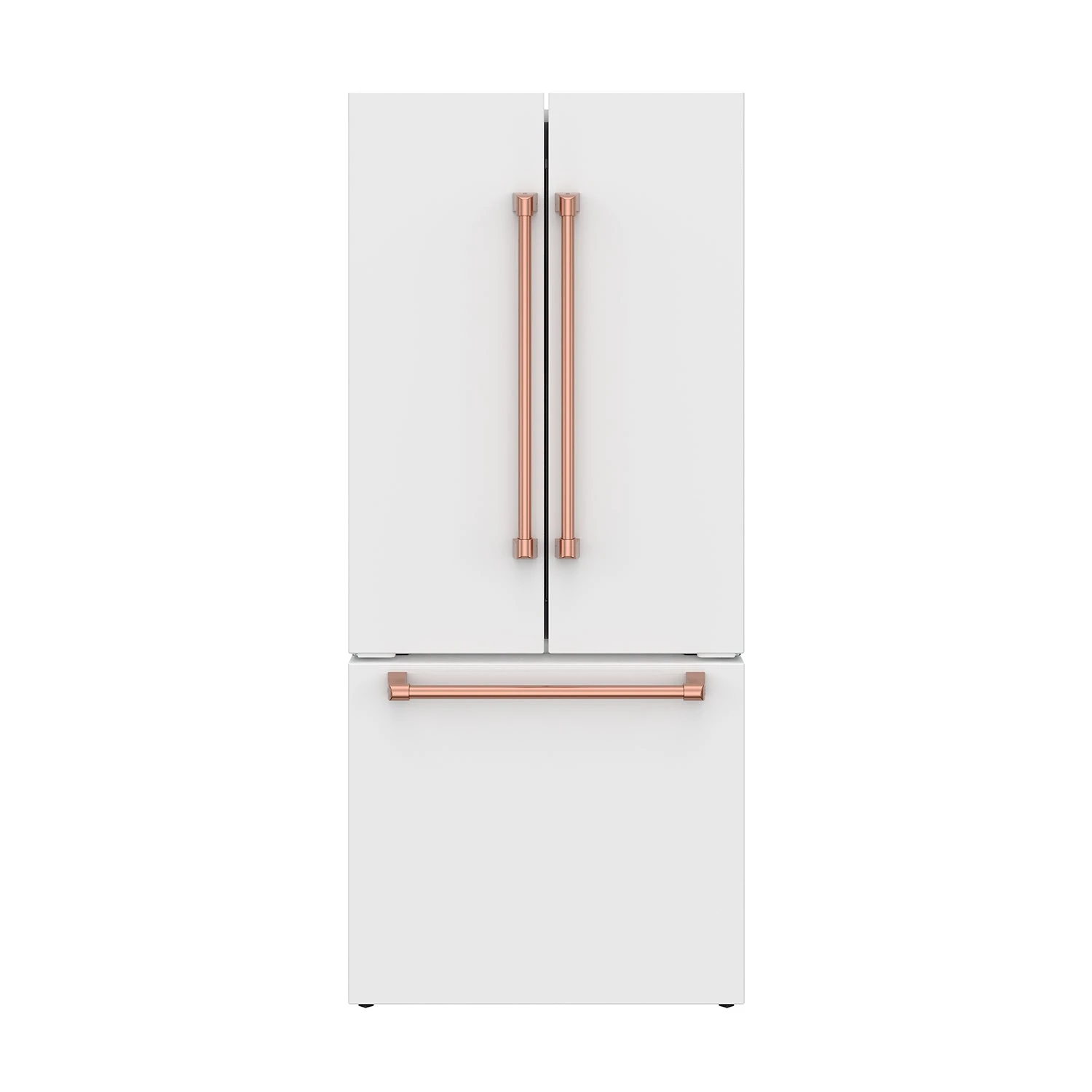 30 Inch French Door Counter Depth Refrigerator With Ice Maker White/rose Gold Gordon Ramsay Series RF3017FFDWRSG