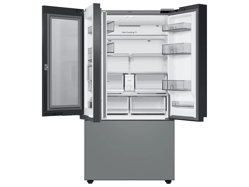 Bespoke 3-Door French Door Refrigerator (30 cu. ft.) – with Top Left and Family Hub Panel RF30BB69006M