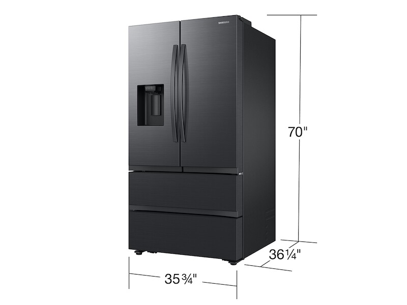 30 cu. ft. Mega Capacity 4-Door French Door Refrigerator with Four Types of Ice in Matte Black Steel RF31CG7400MT, product image 2 of 12