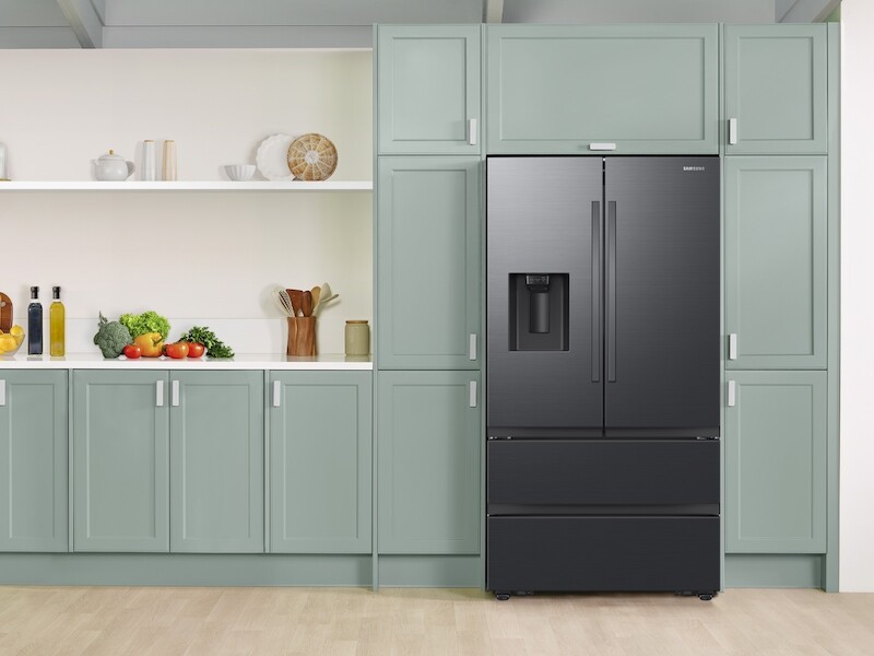 30 cu. ft. Mega Capacity 4-Door French Door Refrigerator with Four Types of Ice in Matte Black Steel RF31CG7400MT, product image 4 of 12