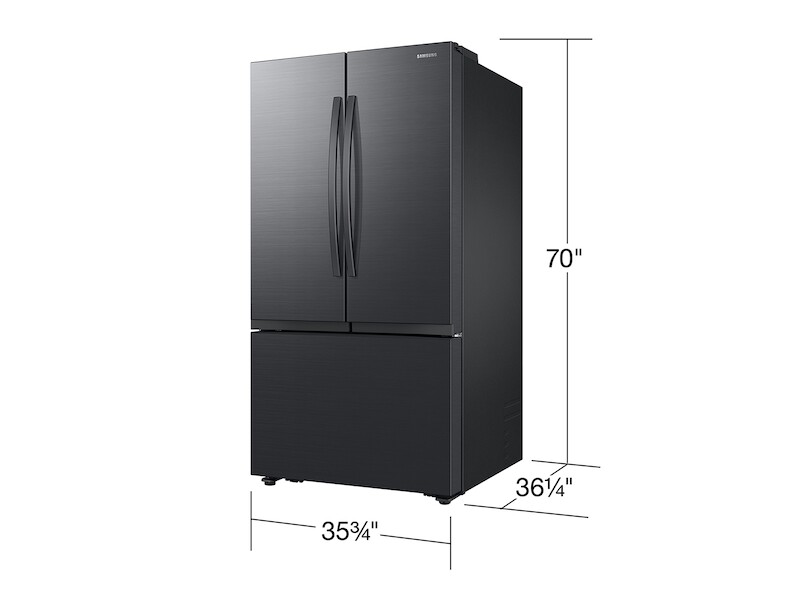 32 cu. ft. Mega Capacity 3-Door French Door Refrigerator with Dual Auto Ice Maker in Matte Black Steel RF32CG5100MT