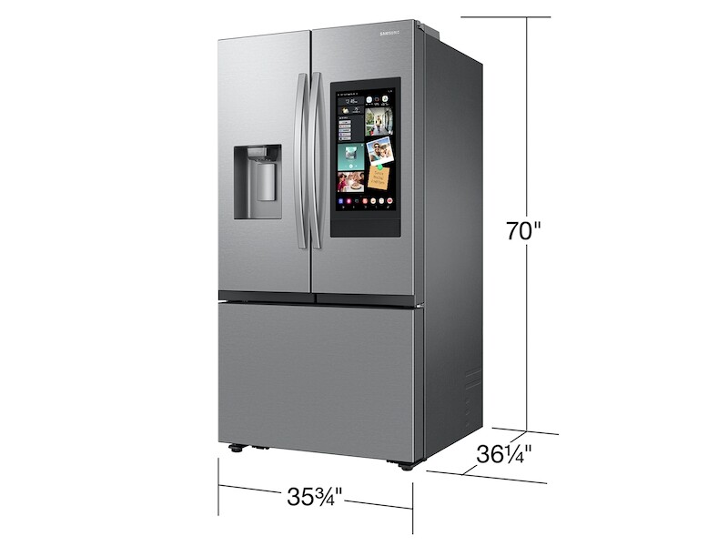 30 cu. ft. Mega Capacity 3-Door French Door Refrigerator with Family Hub in Stainless Steel RF32CG5900SR