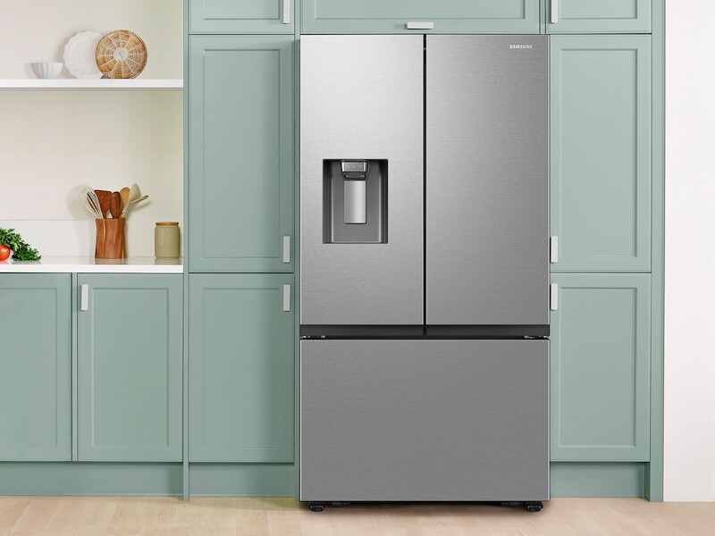 31 Cu Ft Mega Capacity 3 Door French Door Refrigerator With External Water And Ice Dispenser In Stainless RF32CG5B10SRAA