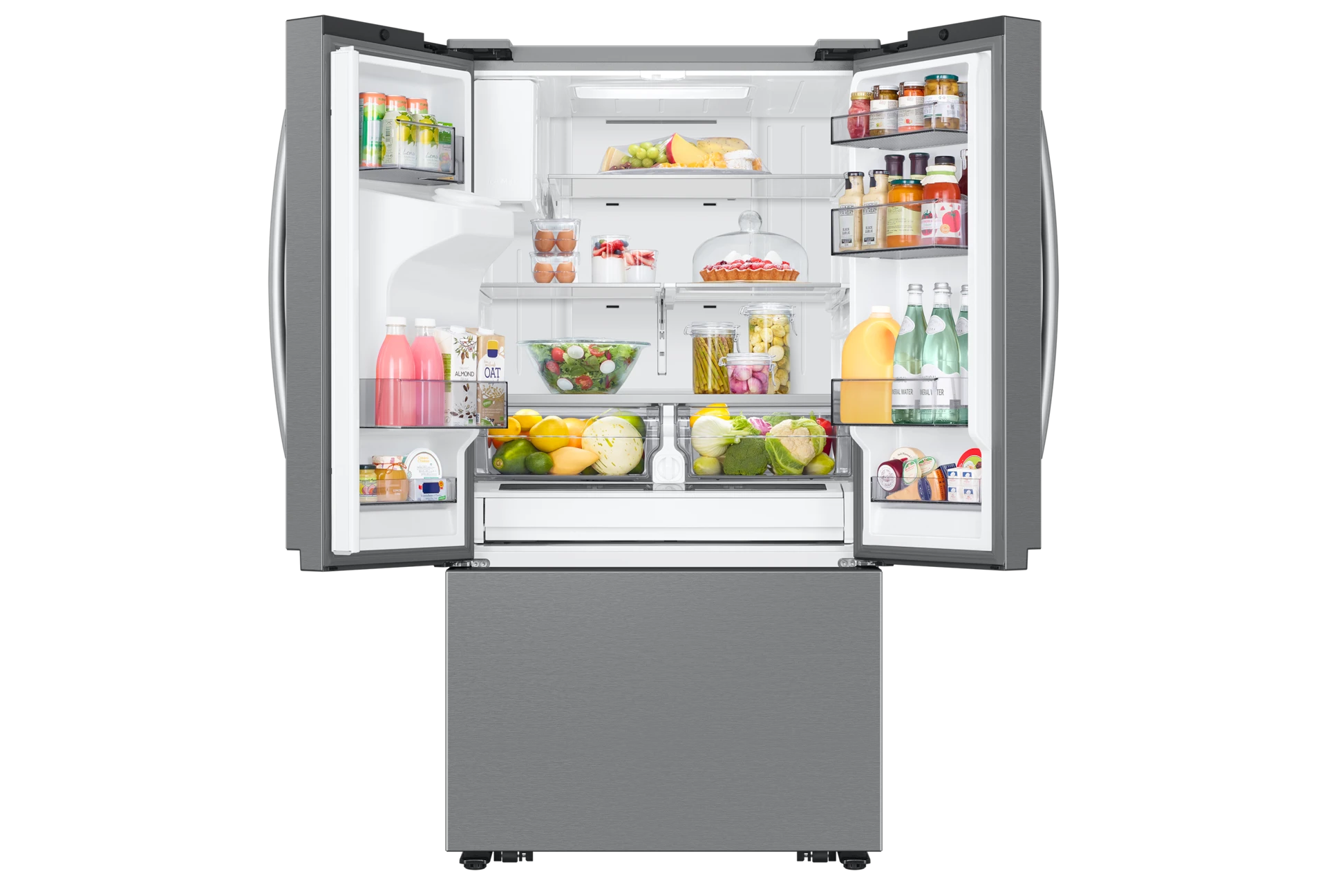 Bespoke AI 3-Door French Door Mega Capacity | External Water & Ice Dispenser 31 cu. ft. RF32CG5B30SRAA