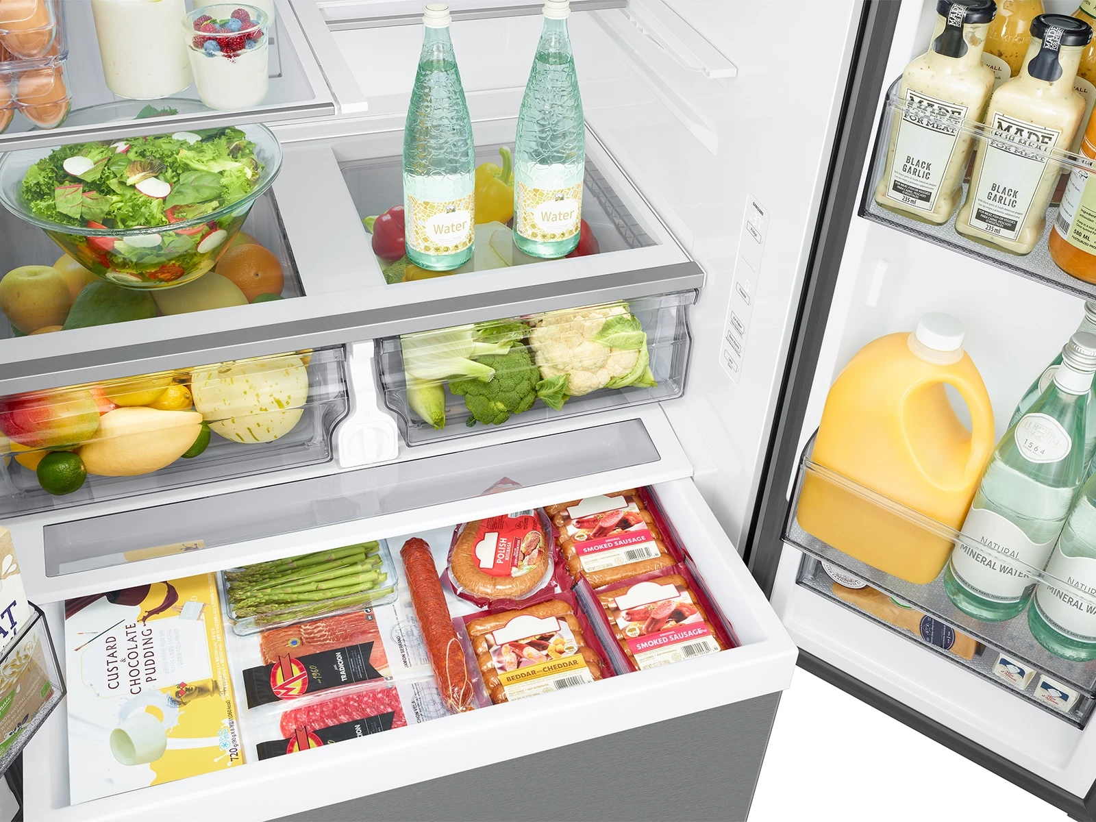 Bespoke AI 3-Door French Door Mega Capacity | Auto Ice Maker 32 cu. ft. RF32CG5D00SRAA
