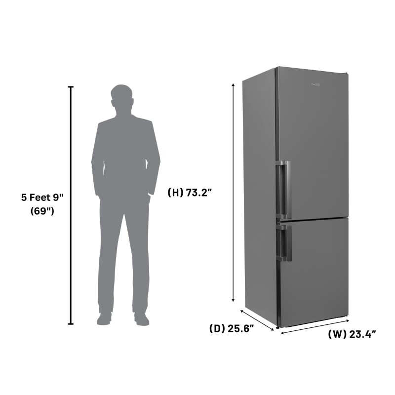 Conserv 12cf No Frost Bottom Freezer Refrigerator Wine Rack GARAGE READY E-Star -- RF331120