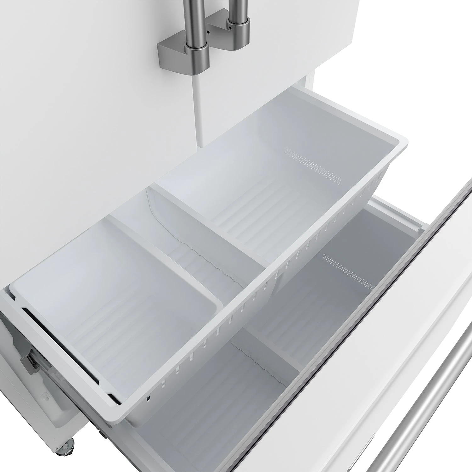 36 Inch Collection French Door Counter Depth Refrigerator With Ice Maker White Gordon Ramsay Series RF3621CTDW
