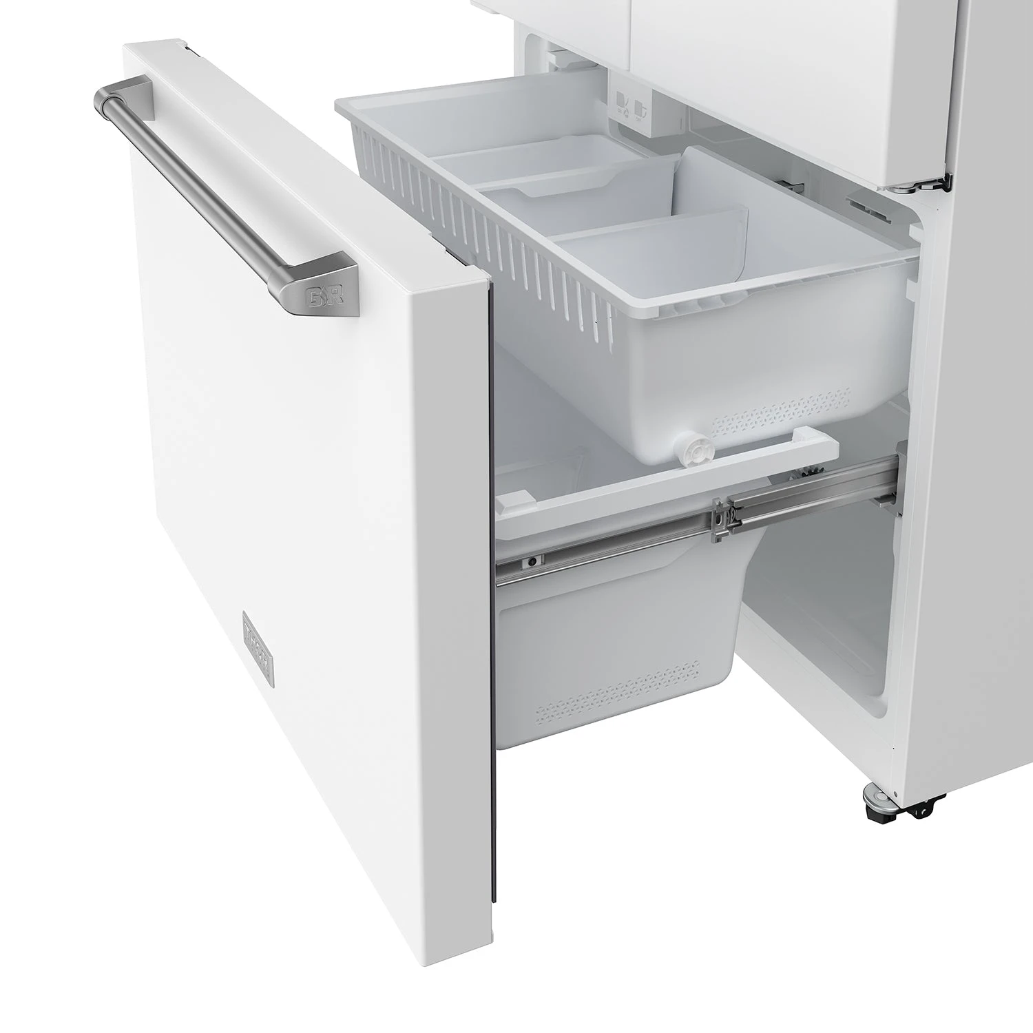 36 Inch Collection French Door Counter Depth Refrigerator With Ice Maker White Gordon Ramsay Series RF3621CTDW
