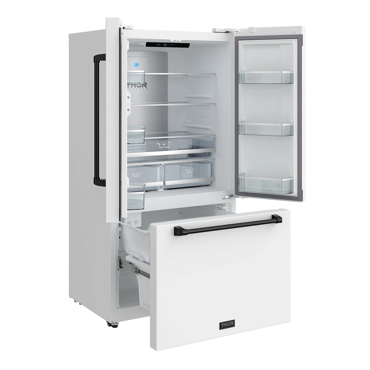 36 Inch French Door Counter Depth Refrigerator With Ice Maker White/black Gordon Ramsay Series RF3621CTDWBLK