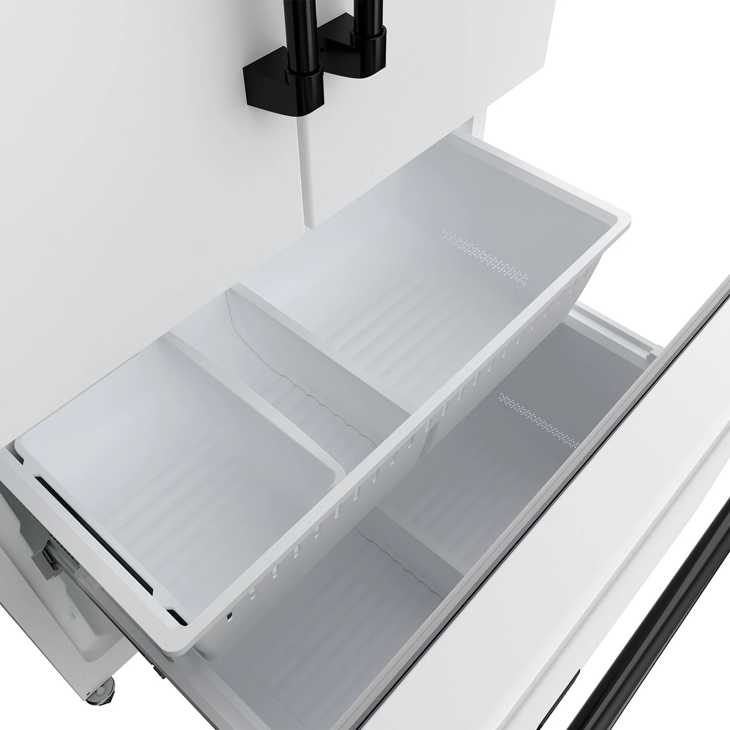 36 Inch French Door Counter Depth Refrigerator With Ice Maker White/black Gordon Ramsay Series RF3621CTDWBLK