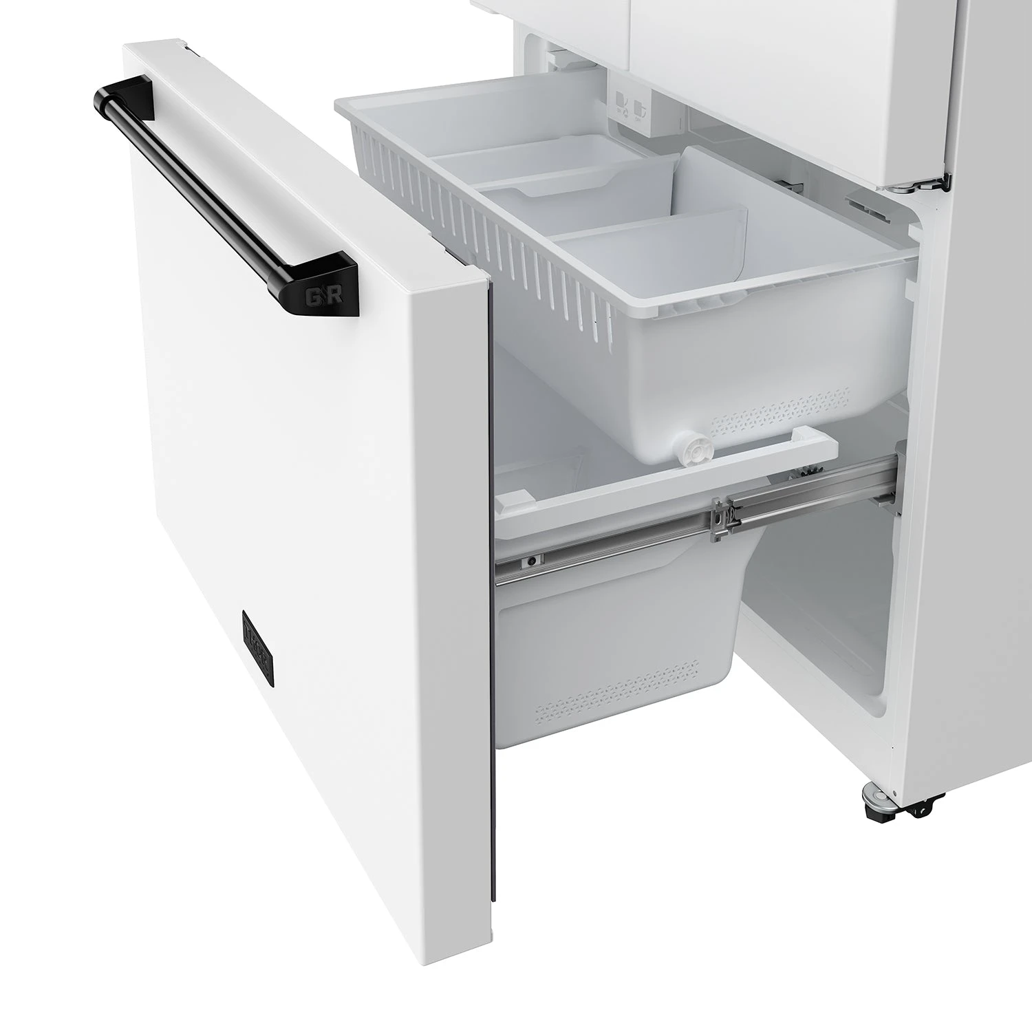36 Inch French Door Counter Depth Refrigerator With Ice Maker White/black Gordon Ramsay Series RF3621CTDWBLK