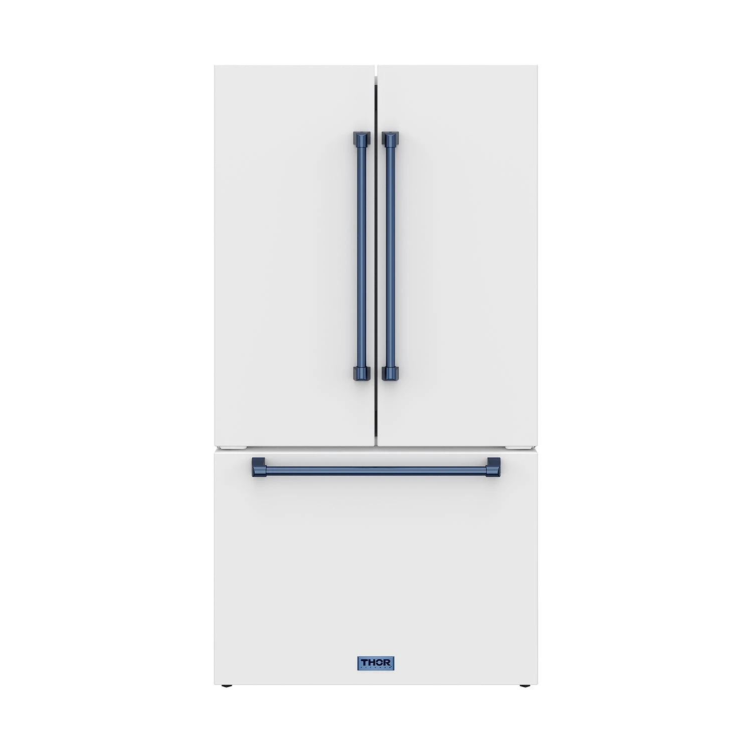 36 Inch French Door Counter Depth Refrigerator With Ice Maker White/blue Gordon Ramsay Series RF3621CTDWBLU