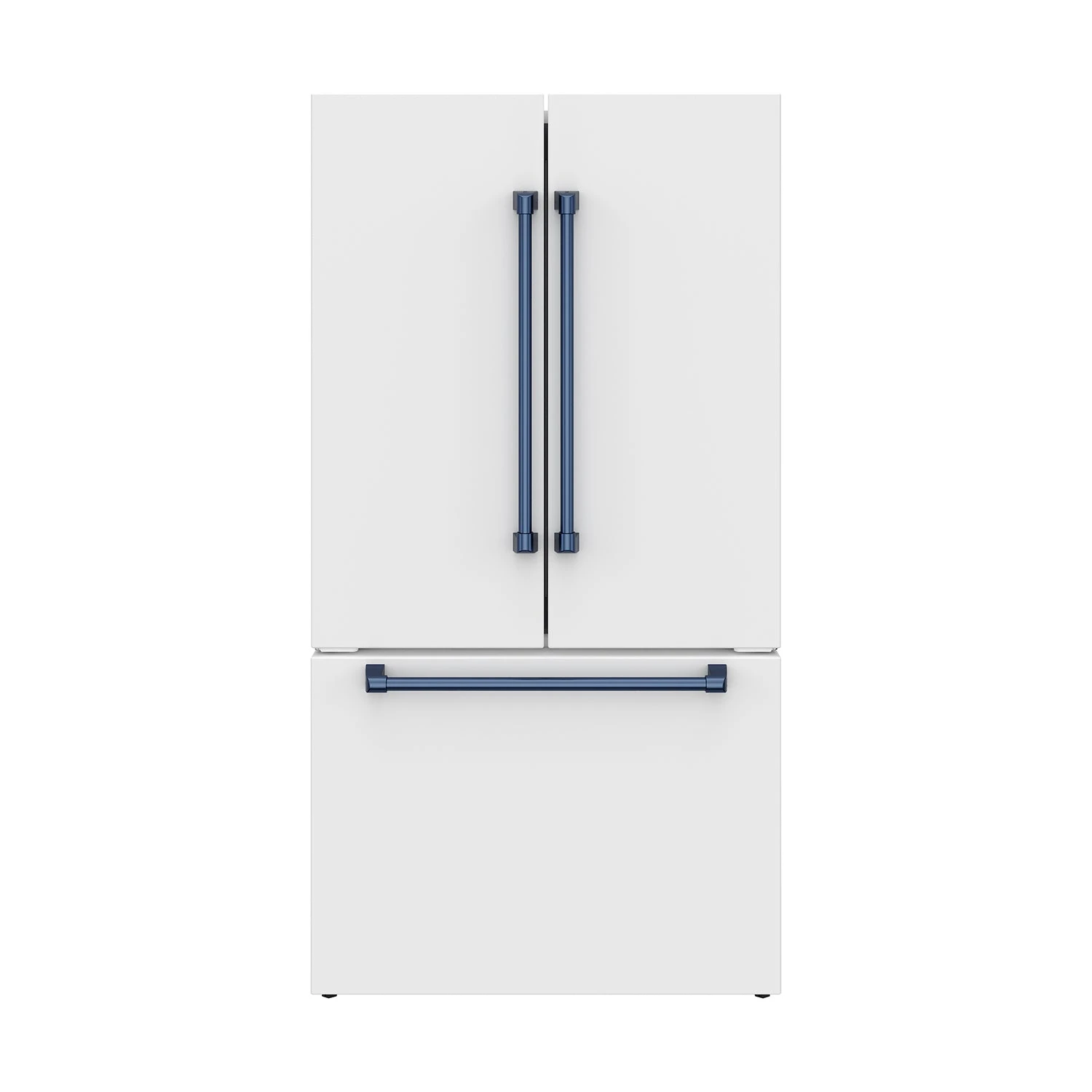 36 Inch French Door Counter Depth Refrigerator With Ice Maker White/blue Gordon Ramsay Series RF3621CTDWBLU