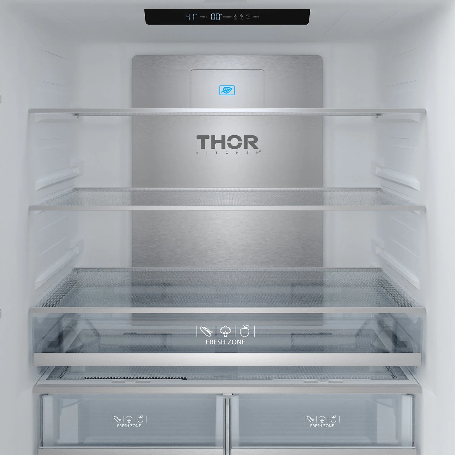 36 Inch French Door Counter Depth Refrigerator With Ice Maker White/blue Gordon Ramsay Series RF3621CTDWBLU