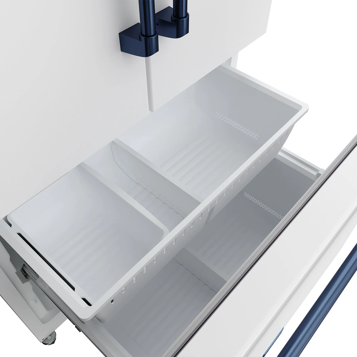 36 Inch French Door Counter Depth Refrigerator With Ice Maker White/blue Gordon Ramsay Series RF3621CTDWBLU