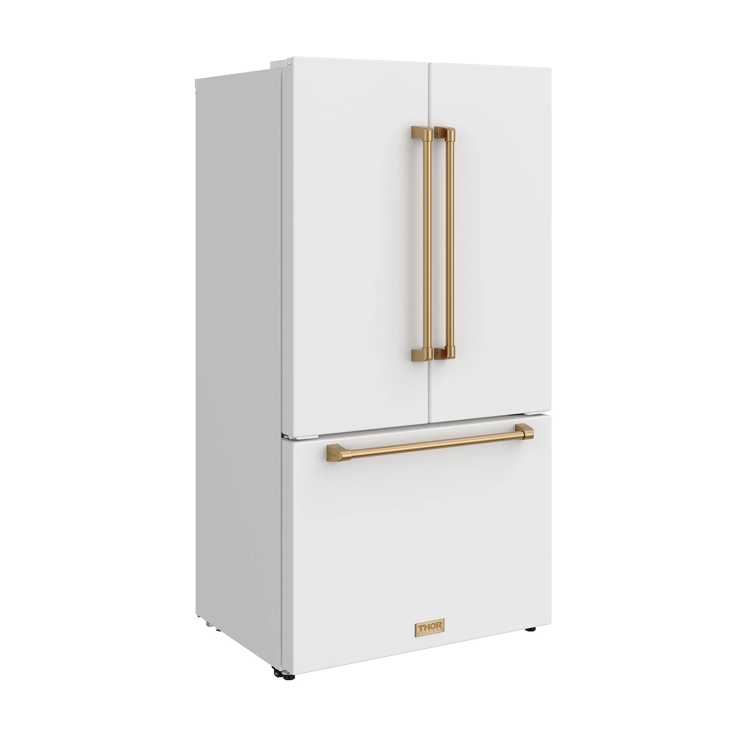 36 Inch French Door Counter Depth Refrigerator With Ice Maker White/bronze Gordon Ramsay Series RF3621CTDWBRZ