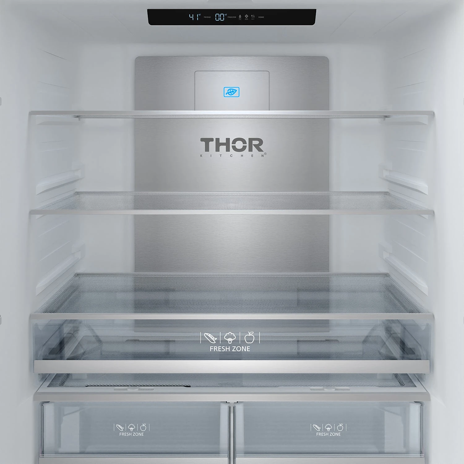 36 Inch French Door Counter Depth Refrigerator With Ice Maker White/bronze Gordon Ramsay Series RF3621CTDWBRZ