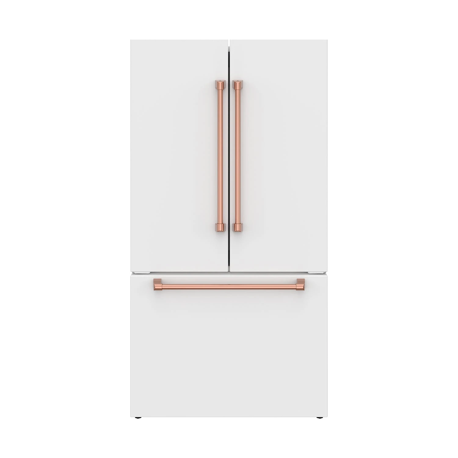 36 Inch French Door Counter Depth Refrigerator With Ice Maker White/rose Gold Gordon Ramsay Series RF3621CTDWRSG