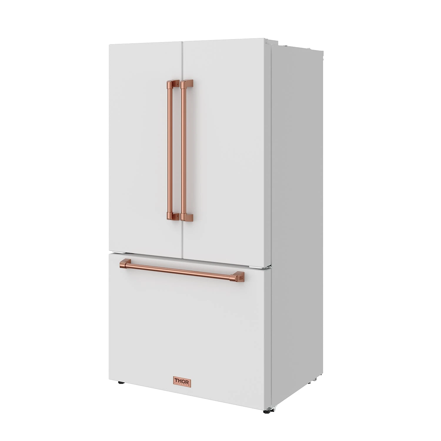 36 Inch French Door Counter Depth Refrigerator With Ice Maker White/rose Gold Gordon Ramsay Series RF3621CTDWRSG