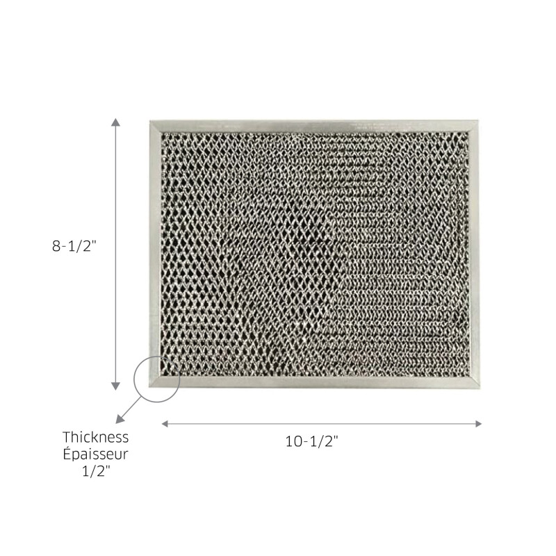 Broan-NuTone Genuine Replacement Charcoal Filter for Range Hoods, 8-3/4" x 10-1/2", Fits Select Models RF55AM