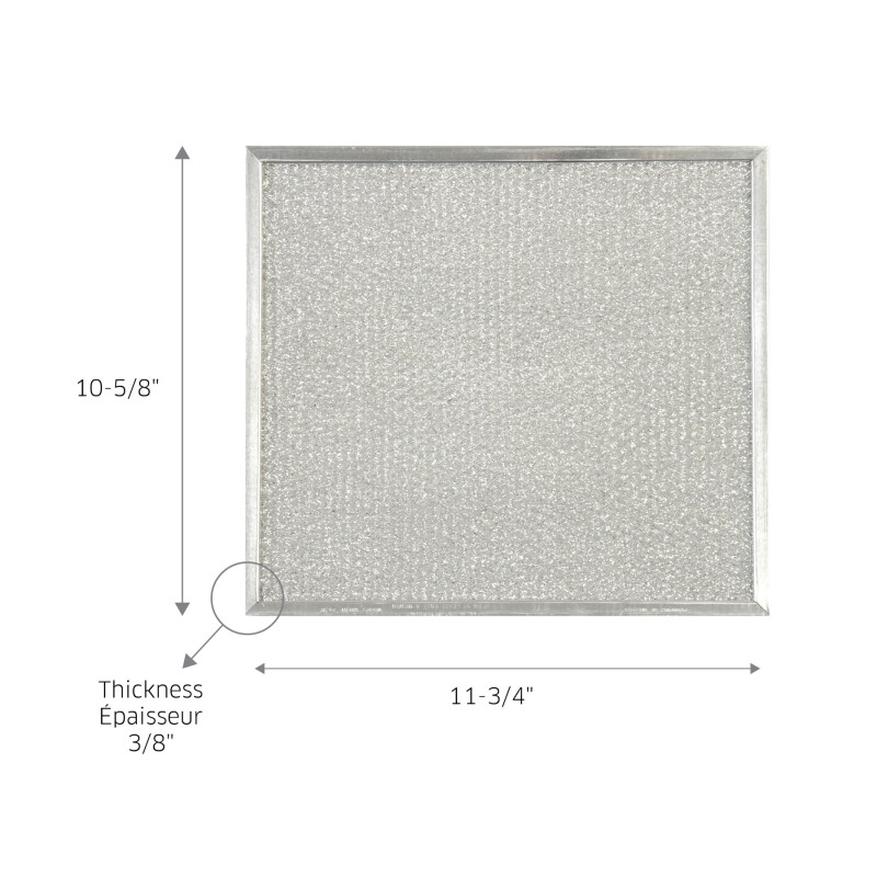 Broan-NuTone Genuine Replacement Aluminum Filter for Range Hoods, 10-5/8" x 11-3/4", Fits Select Models RF56A