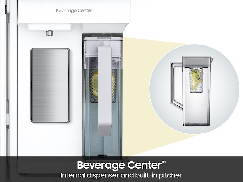 Bespoke 23 cu. ft. Counter Depth 4-Door French Door Refrigerator with Inner Beverage Center & FlexZone™ Drawer in Stainless Steel view 11