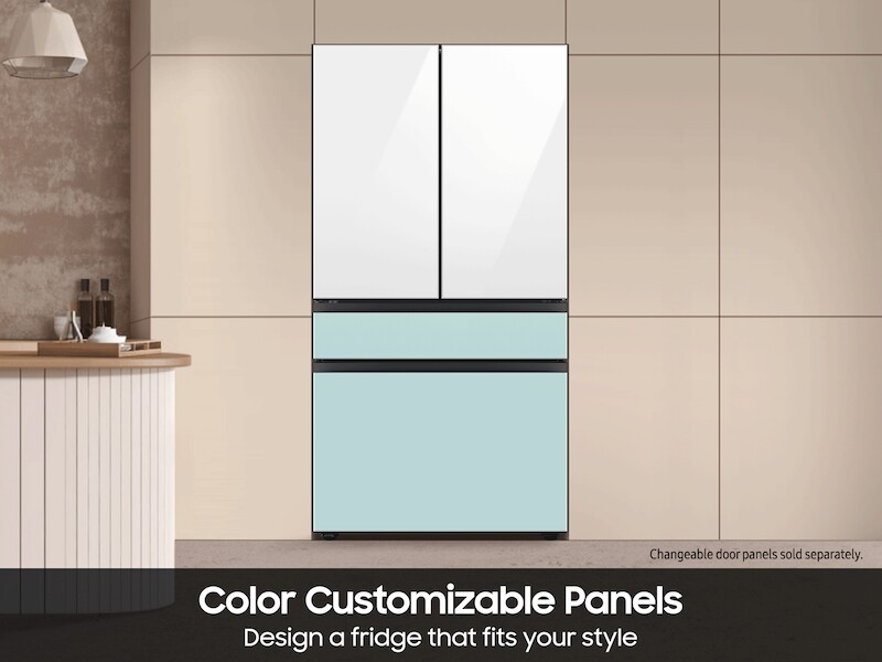 Bespoke 23 cu. ft. Counter Depth 4-Door French Door Refrigerator with Inner Beverage Center & FlexZone™ Drawer in Stainless Steel view 13