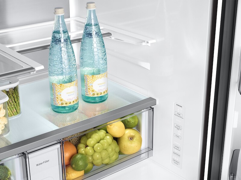 Bespoke 23 cu. ft. Counter Depth 4-Door French Door Refrigerator with Inner Beverage Center & FlexZone™ Drawer in Stainless Steel view 14