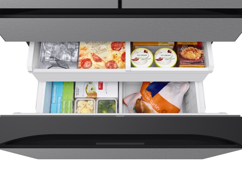 Bespoke 23 cu. ft. Counter Depth 4-Door French Door Refrigerator with Inner Beverage Center & FlexZone™ Drawer in Stainless Steel view 15