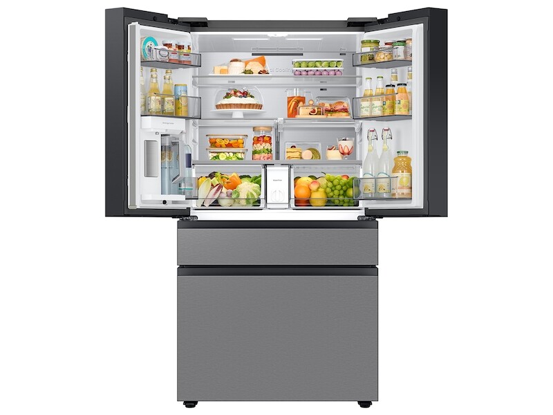 Bespoke 23 cu. ft. Counter Depth 4-Door French Door Refrigerator with Inner Beverage Center & FlexZone™ Drawer in Stainless Steel view 9
