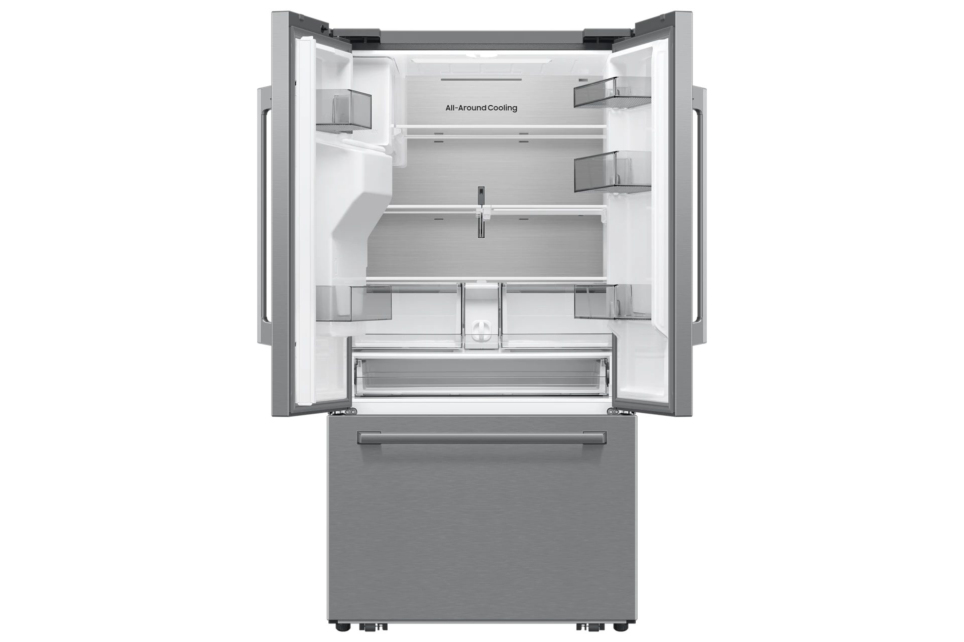 Bespoke AI 3-Door French Door Zero Clearance Fit | Sphere Ice™ 24 cu.ft. RF70H25GERAA
