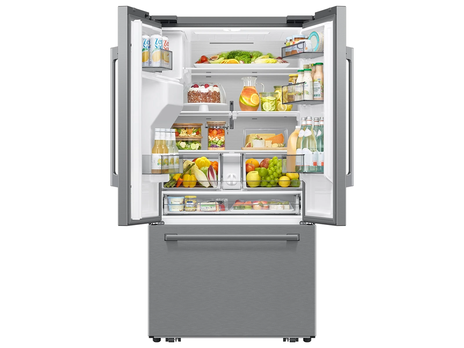 Bespoke AI 3-Door French Door Zero Clearance Fit | Sphere Ice™ 24 cu.ft. RF70H25GERAA