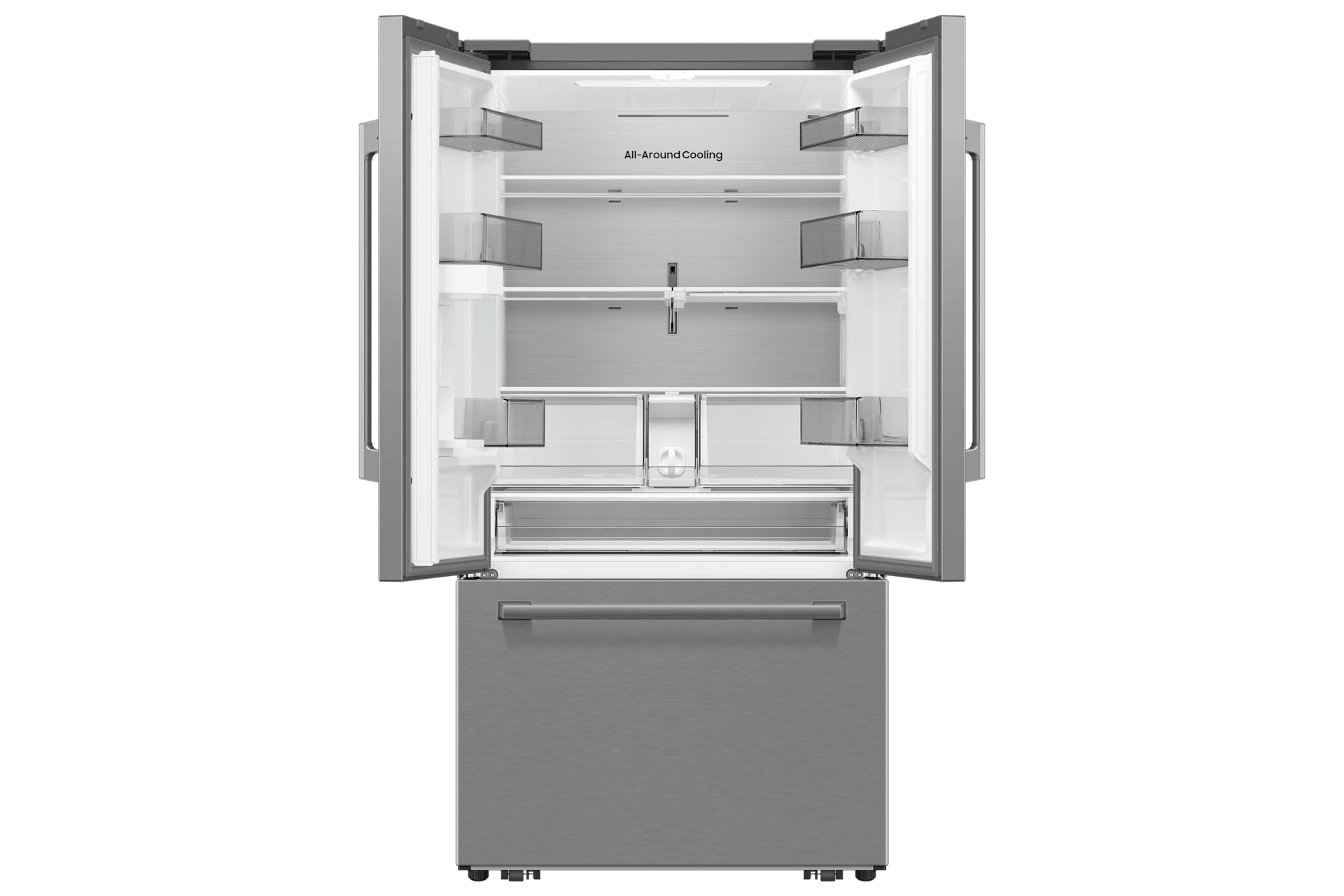 Bespoke AI 3-Door French Door Zero Clearance Fit | In-Door Tall Dispenser 25 cu.ft. RF70H25KERAA