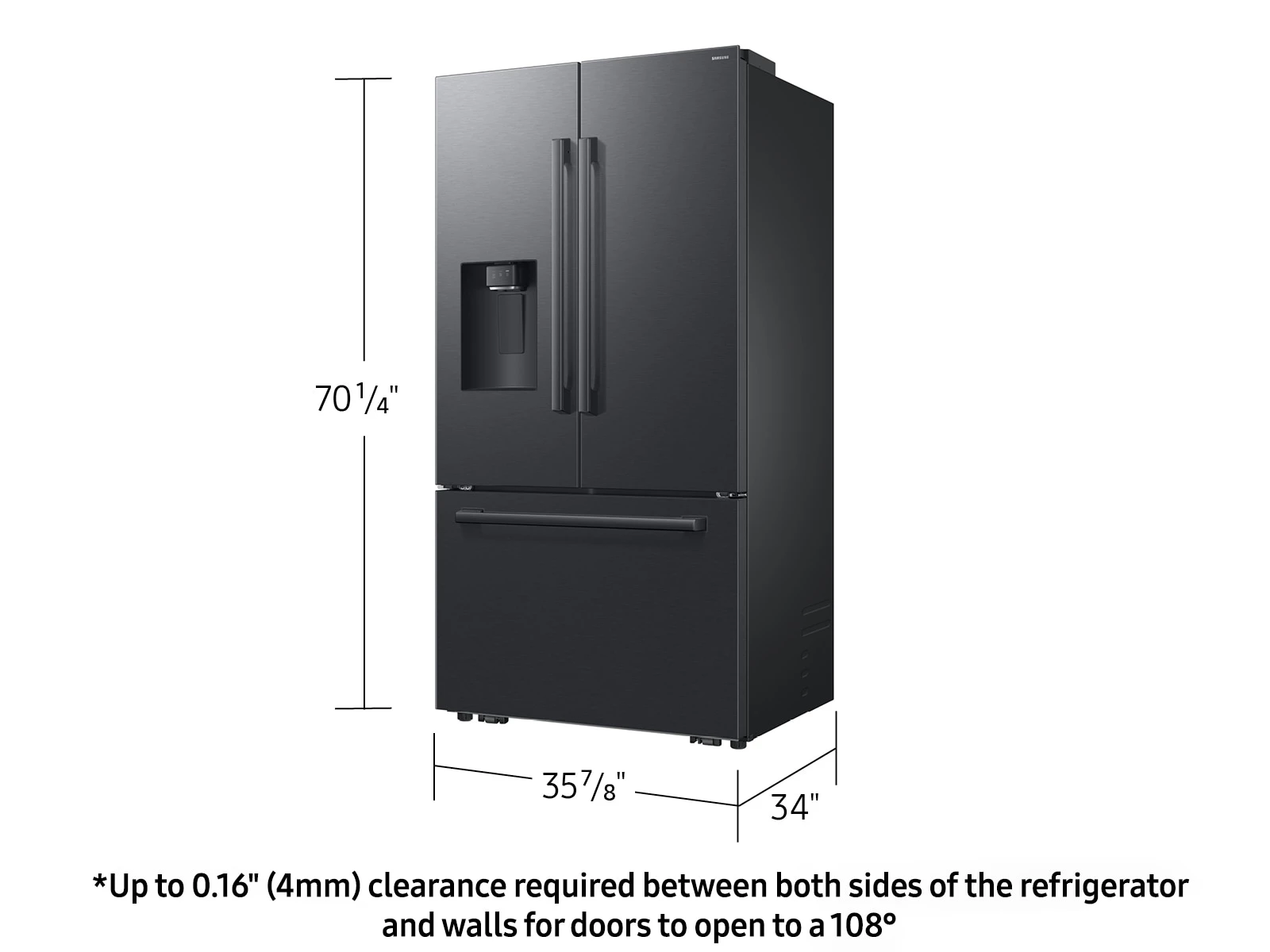Bespoke AI 3-Door French Door Zero Clearance Fit | Sphere Ice™ 29 cu. ft. RF70H30GEEAA