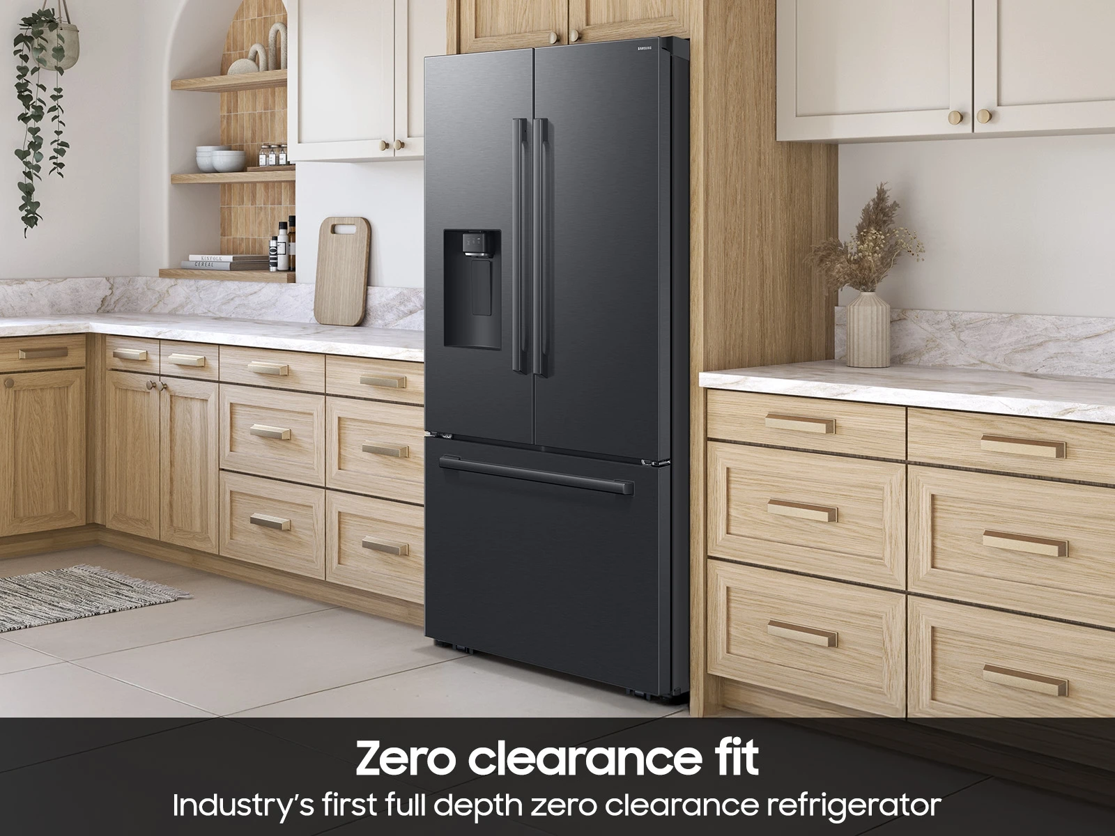 Bespoke AI 3-Door French Door Zero Clearance Fit | Sphere Ice™ 29 cu. ft. RF70H30GEEAA