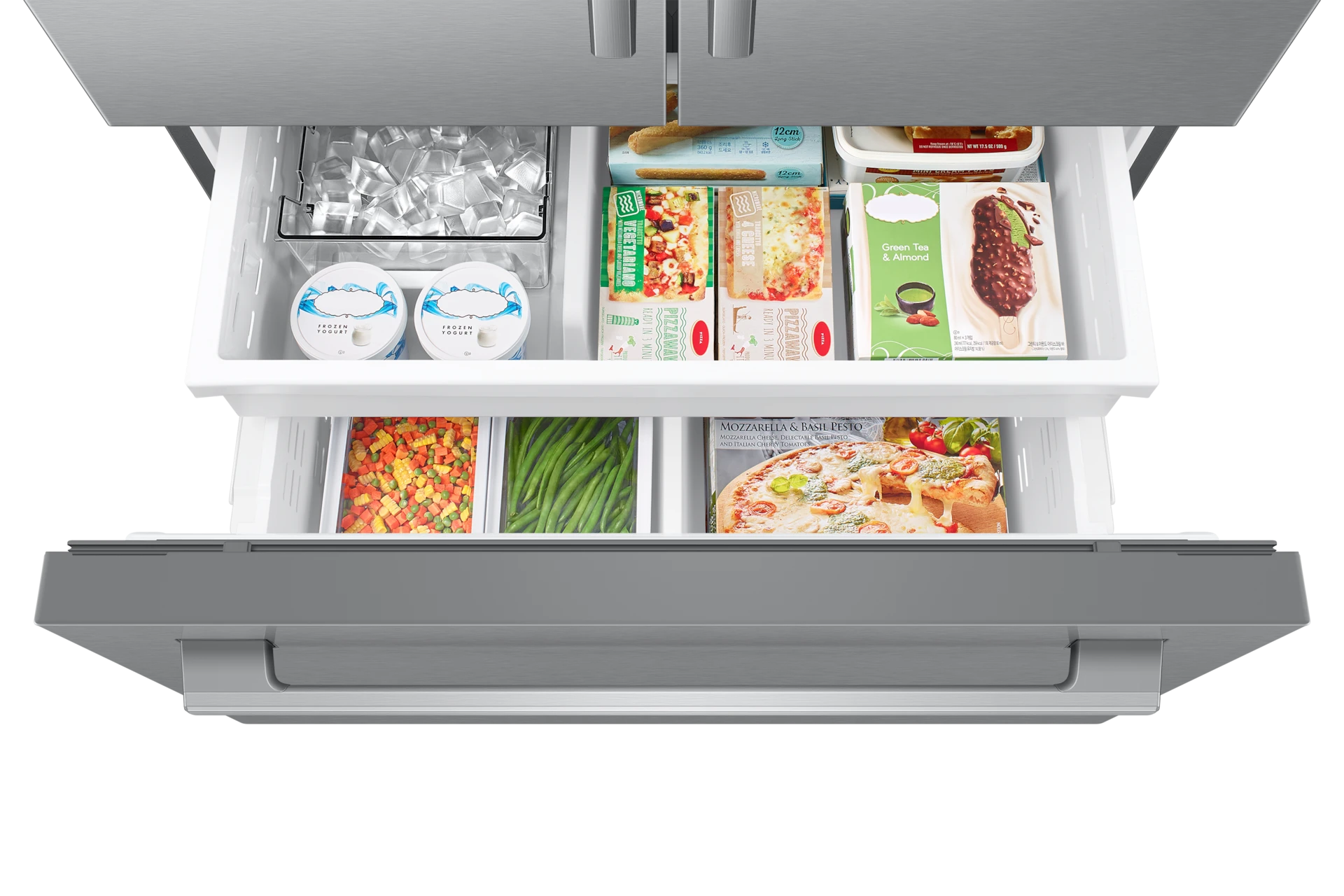 Bespoke AI 3-Door French Door Zero Clearance Fit | Dual Auto Ice Maker 29 cu. ft. RF70H30HERAA