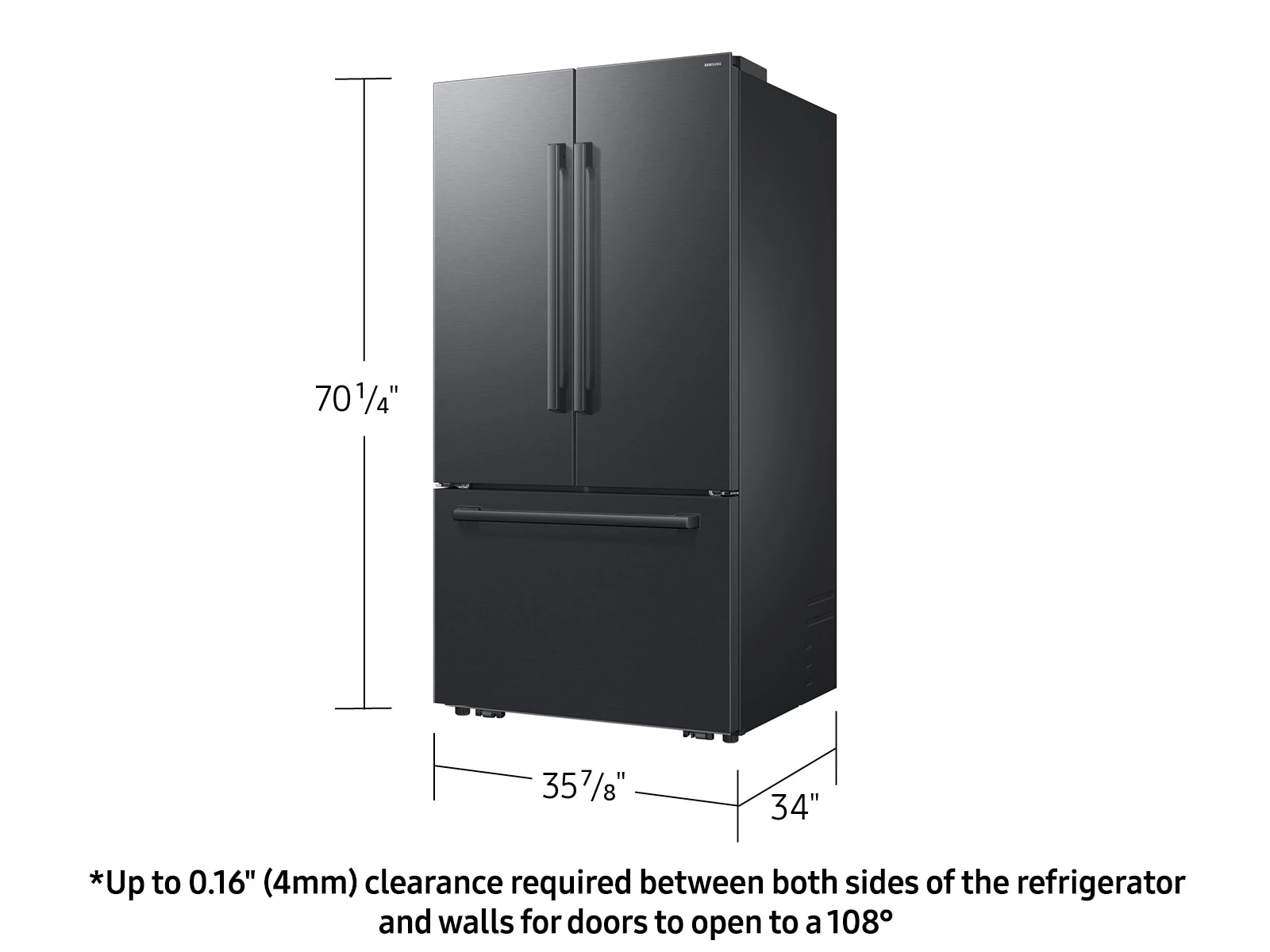 Bespoke AI 3-Door French Door Zero Clearance Fit | In-Door Tall Dispenser 30 cu.ft. RF70H30KEEAA