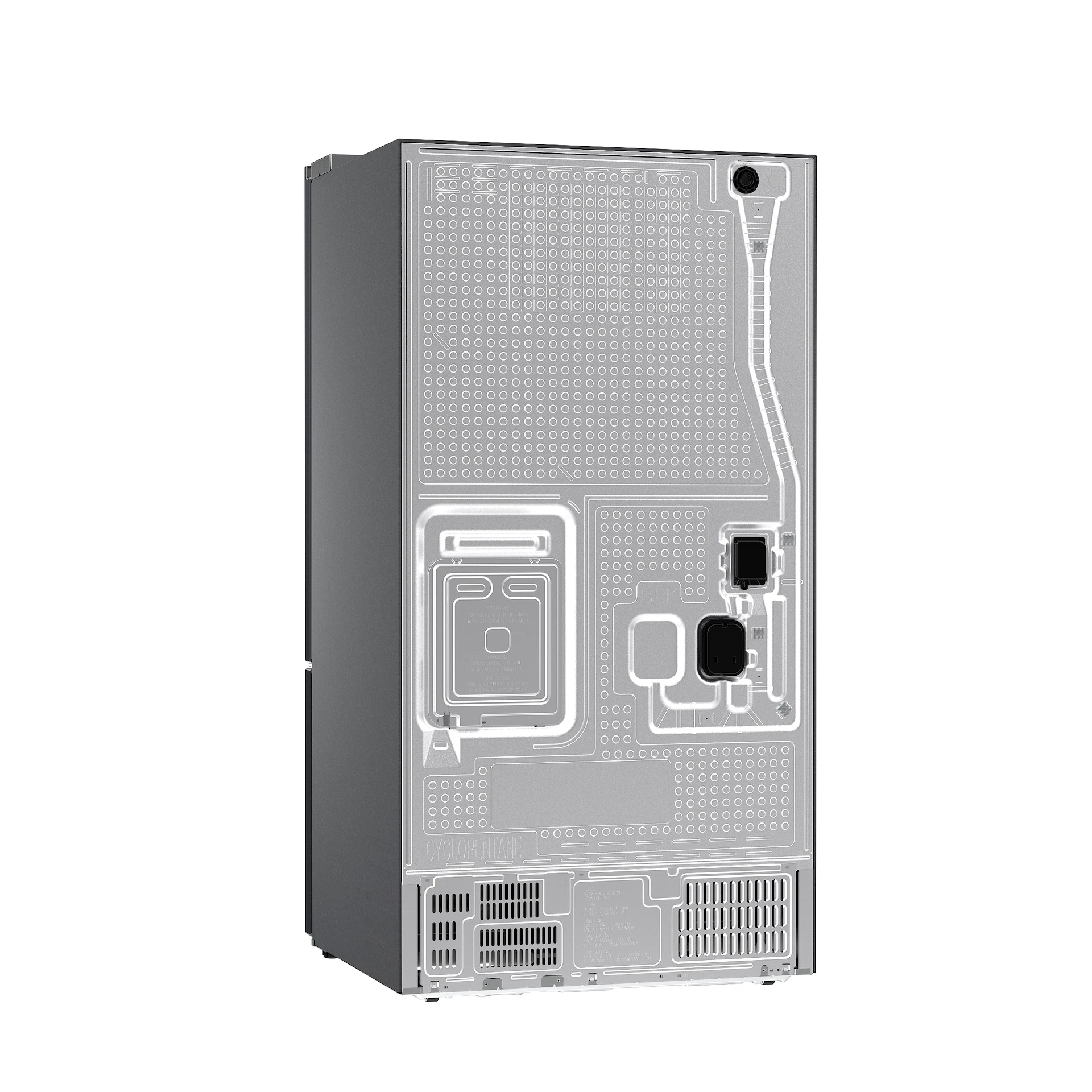 Bespoke AI 3-Door French Door Zero Clearance Fit | In-Door Tall Dispenser 30 cu.ft. RF70H30KEEAA