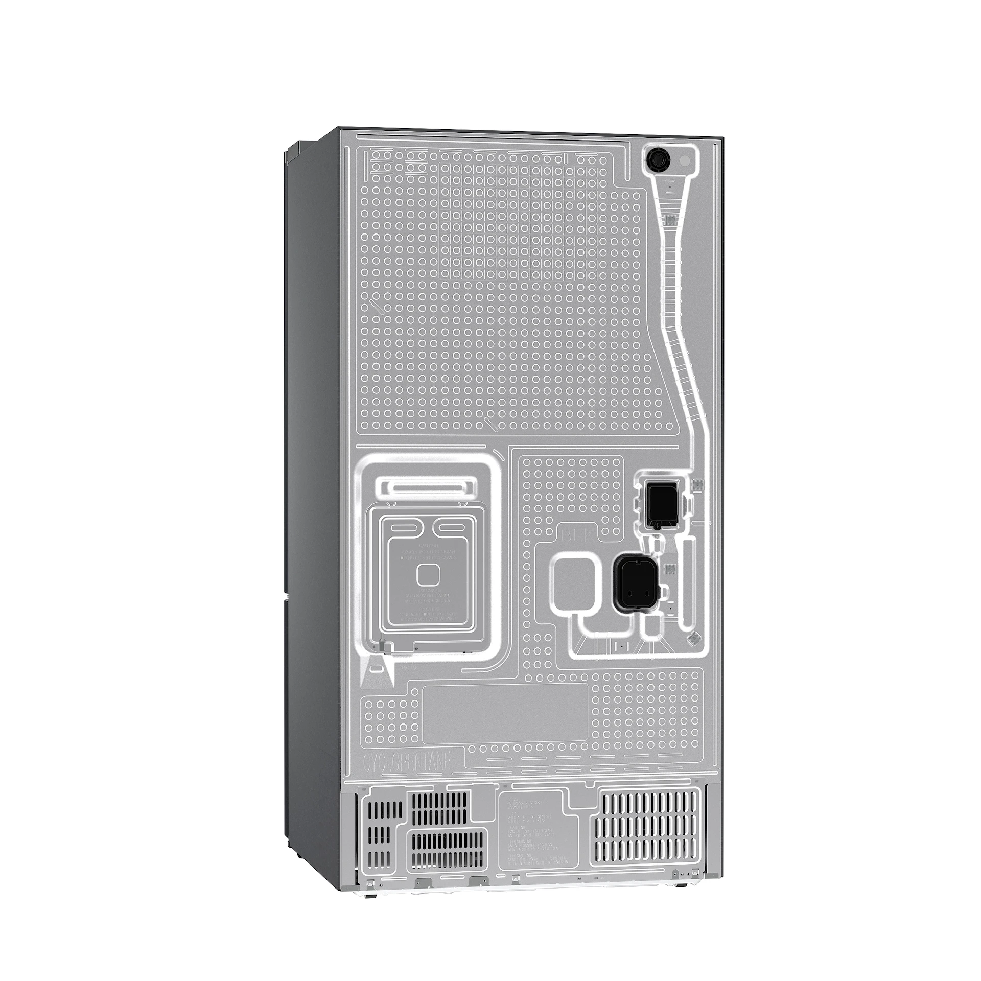 Bespoke AI 3-Door French Door Zero Clearance Fit | In-Door Tall Dispenser 30 cu.ft. RF70H30KEEAA