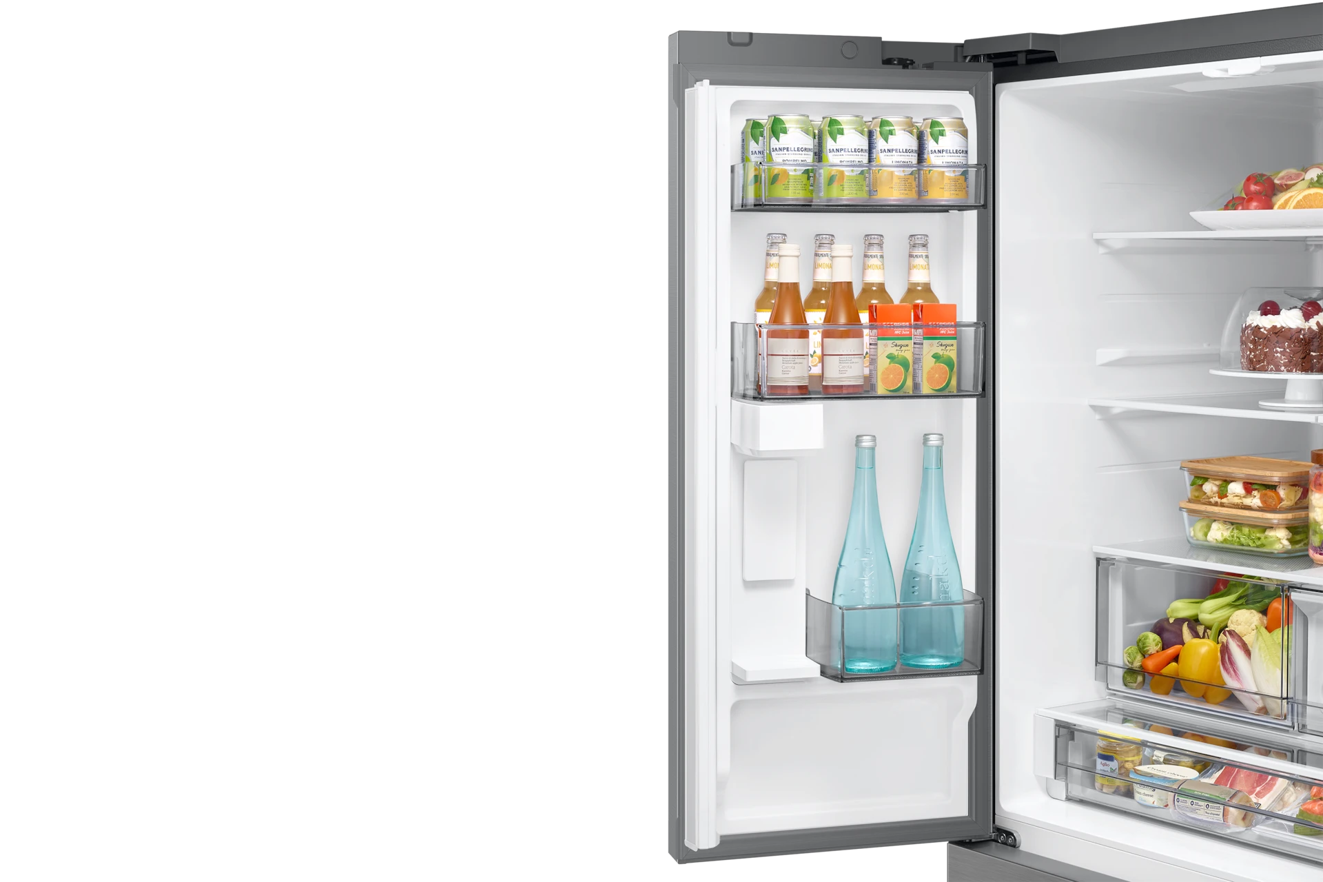Bespoke AI 3-Door French Door Zero Clearance Fit | In-Door Tall Dispenser 30 cu.ft. RF70H30KERAA
