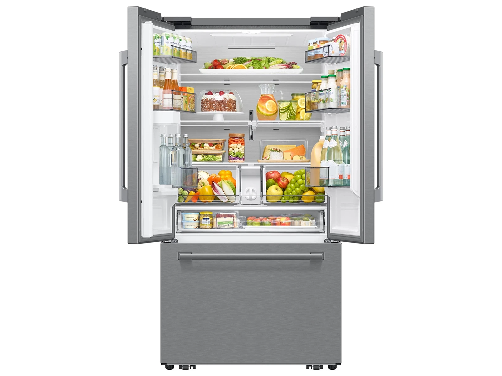 Bespoke AI 3-Door French Door Zero Clearance Fit | In-Door Tall Dispenser 30 cu.ft. RF70H30KERAA
