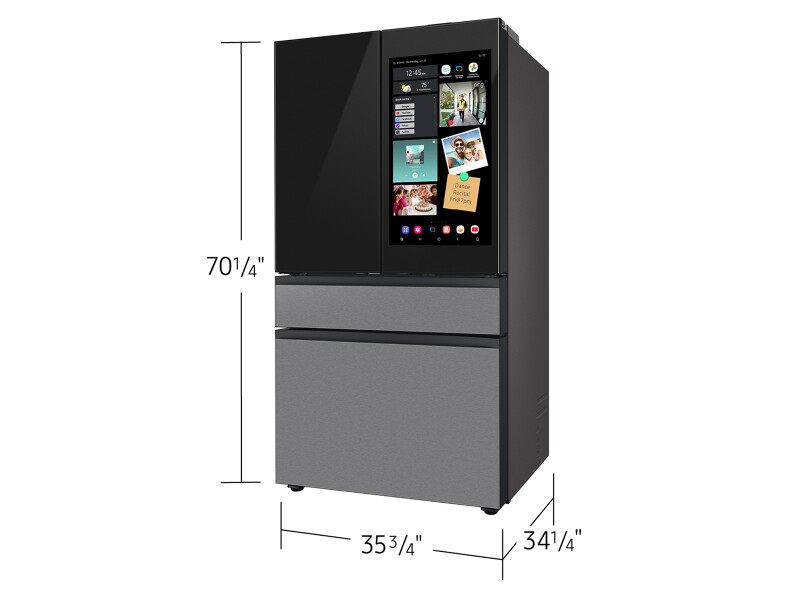 Bespoke AI 4-Door French Door AI Family Hub™ | AI Vision & Auto Open Door 29 cu.ft. RF90F29AECRAA