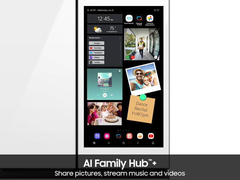 Bespoke AI 4-Door French Door AI Family Hub™ | AI Vision & Auto Open Door 29 cu.ft. RF90F29AEWAA
