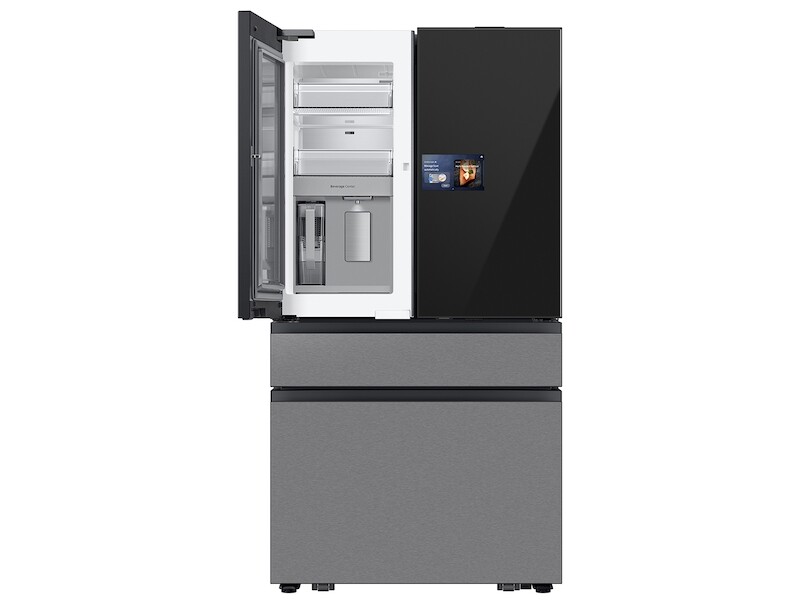 Bespoke 29 cu. ft. 4-Door French Door Refrigerator with AI Home & AI Vision Inside in Charcoal Glass and Stainless Steel view 11