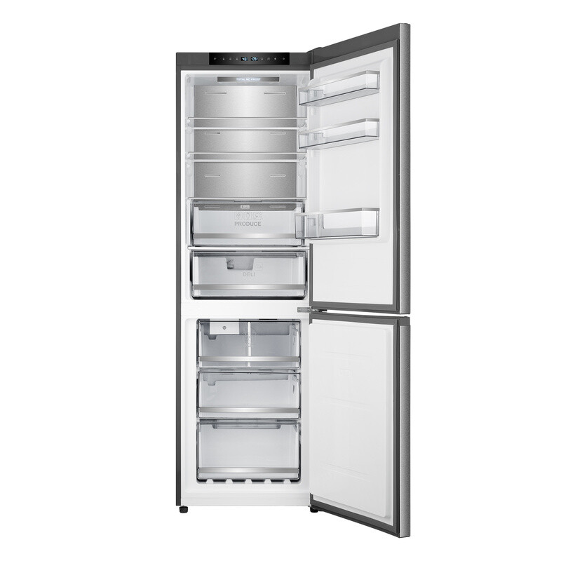 Bottom Mount Refrigerator-Freezer FACTORY INSTALLED ICE MAKER Frost Free Reversible 110V - EStar RFI1200SSTAINLESS