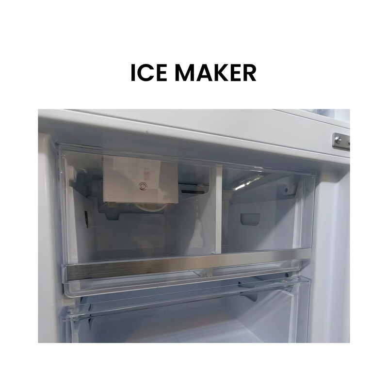 Bottom Mount Refrigerator-Freezer FACTORY INSTALLED ICE MAKER Frost Free Reversible 110V - EStar RFI1200SSTAINLESS