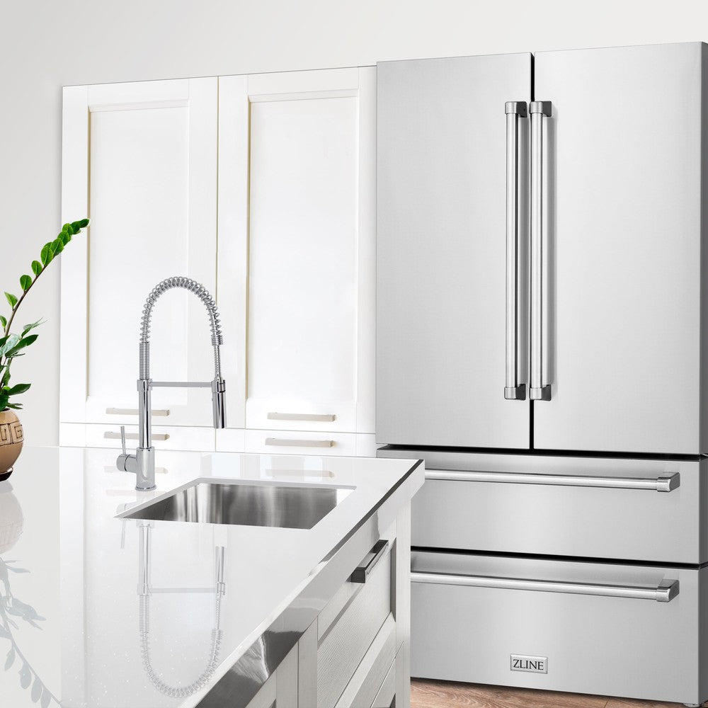 36 In. 22.5 Cu. Ft. Counter-depth French Door Refrigerator With Ice Maker In Fingerprint-resistant Stainless Steel RFM36
